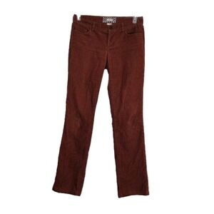 J.CREW City Fit Corduroy Pants Women's Burnt Orange Straight Leg Cotton Size 28R